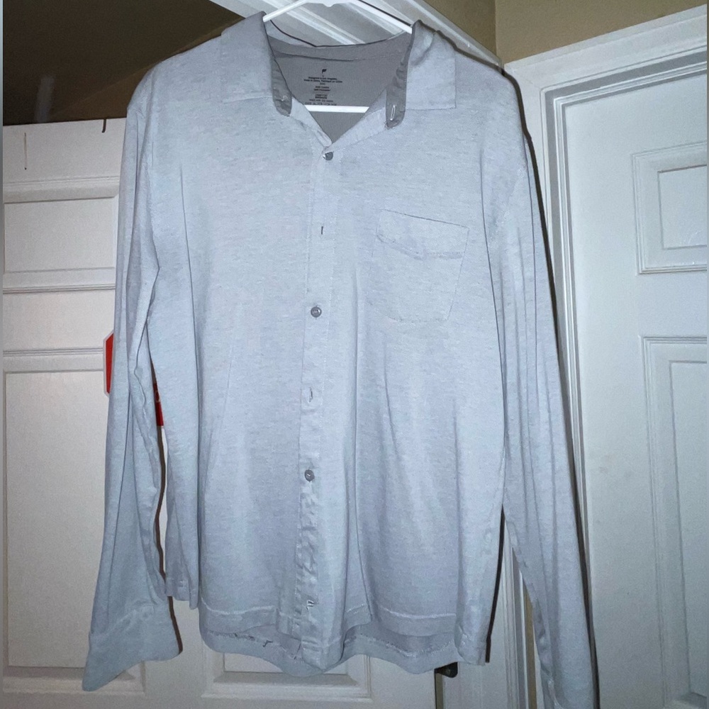 Grey Fabletics button-down